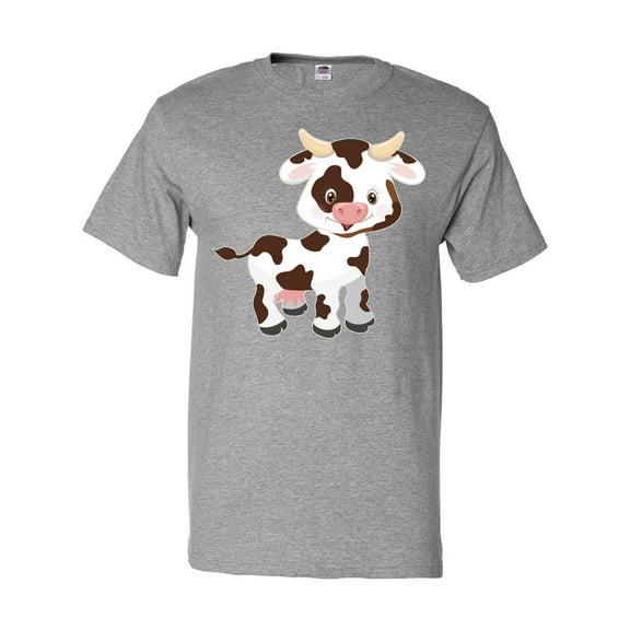 Inktastic Cute White Holstein Cow with Brown Spots T-Shirt