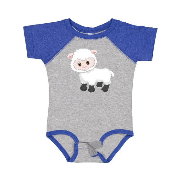 Inktastic Cute White Lamb Boys or Girls Baby Bodysuit