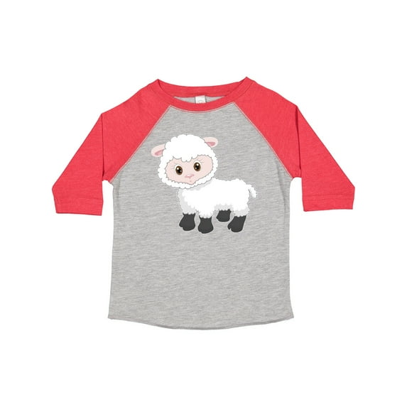 Inktastic Cute White Lamb Boys or Girls Toddler T-Shirt
