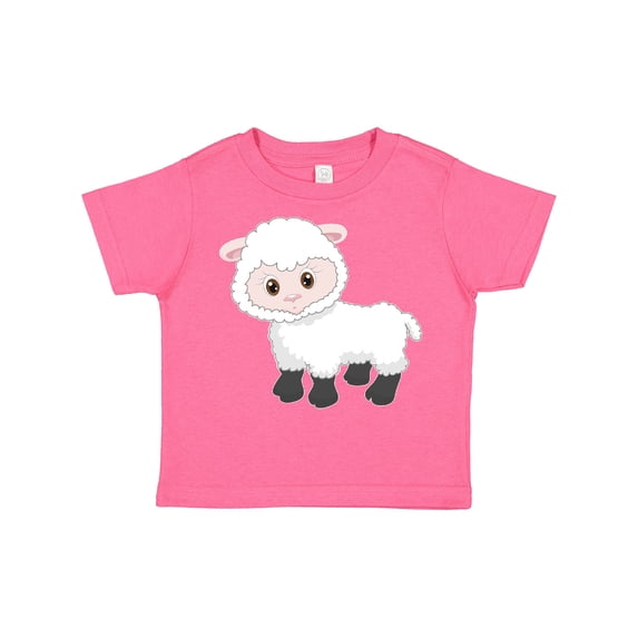 Inktastic Cute White Lamb Boys or Girls Toddler T-Shirt