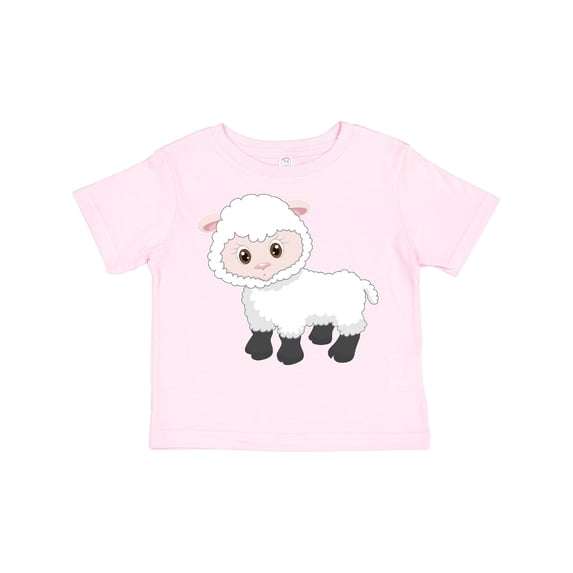 Inktastic Cute White Lamb Boys or Girls Toddler T-Shirt