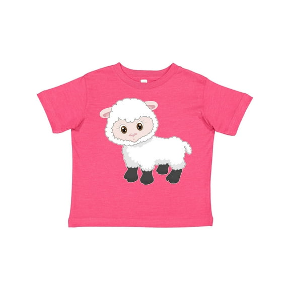 Inktastic Cute White Lamb Boys or Girls Toddler T-Shirt