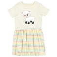 thumbnail image 1 of Inktastic Cute White Lamb Girls Toddler Dress, 1 of 5