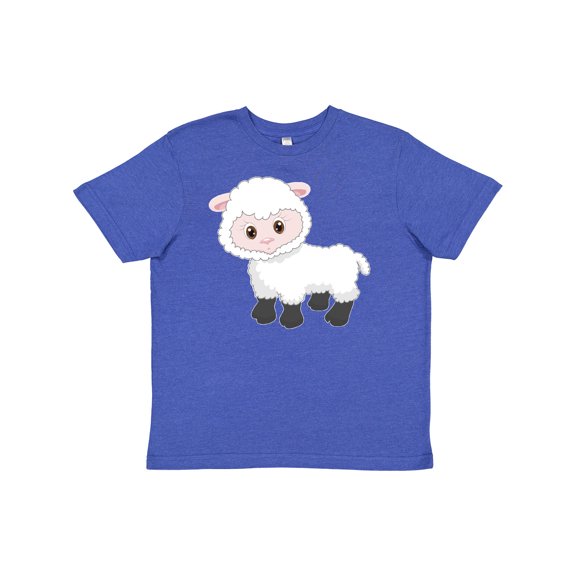 Inktastic Cute White Lamb Youth T-Shirt