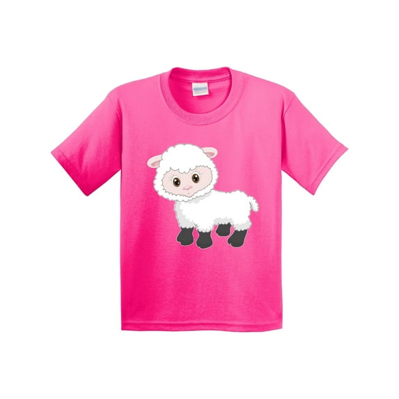 Inktastic Cute White Lamb Youth T-Shirt