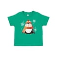 thumbnail image 1 of Inktastic Cute Winter Penguin in Hat and Scarf with Snowflakes Boys or Girls Baby T-Shirt, 1 of 5