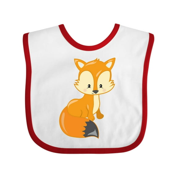 Inktastic Cute Woodland Animal Fox Boys or Girls Baby Bib