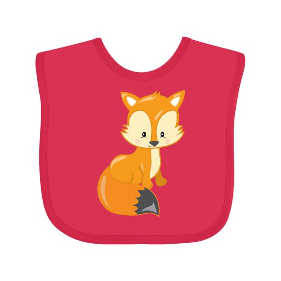 Inktastic Cute Woodland Animal Fox Boys or Girls Baby Bib