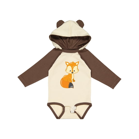 Inktastic Cute Woodland Animal Fox Boys or Girls Long Sleeve Baby Bodysuit