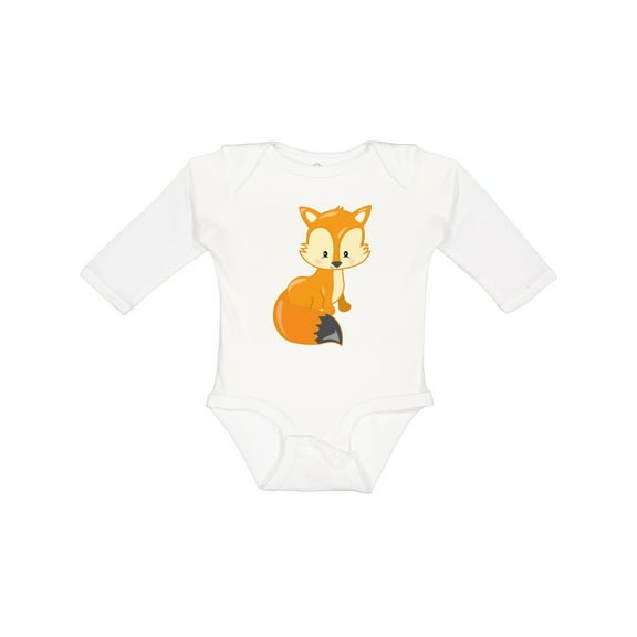Inktastic Cute Woodland Animal Fox Boys or Girls Long Sleeve Baby Bodysuit