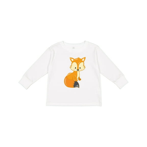 Inktastic Cute Woodland Animal Fox Boys or Girls Long Sleeve Toddler T-Shirt