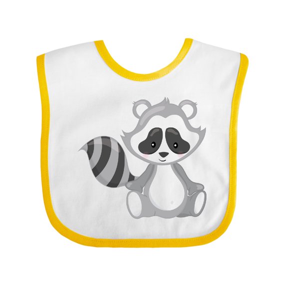 Inktastic Cute Woodland Animal Raccoon Boys or Girls Baby Bib