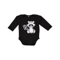 thumbnail image 1 of Inktastic Cute Woodland Animal Raccoon Boys or Girls Long Sleeve Baby Bodysuit, 1 of 5