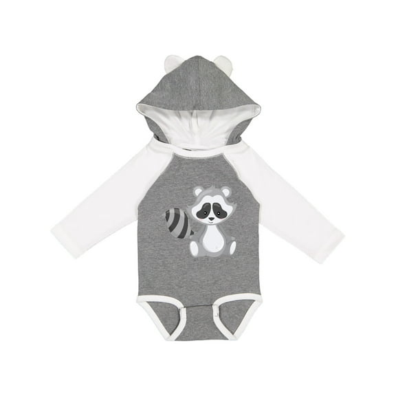Inktastic Cute Woodland Animal Raccoon Boys or Girls Long Sleeve Baby Bodysuit