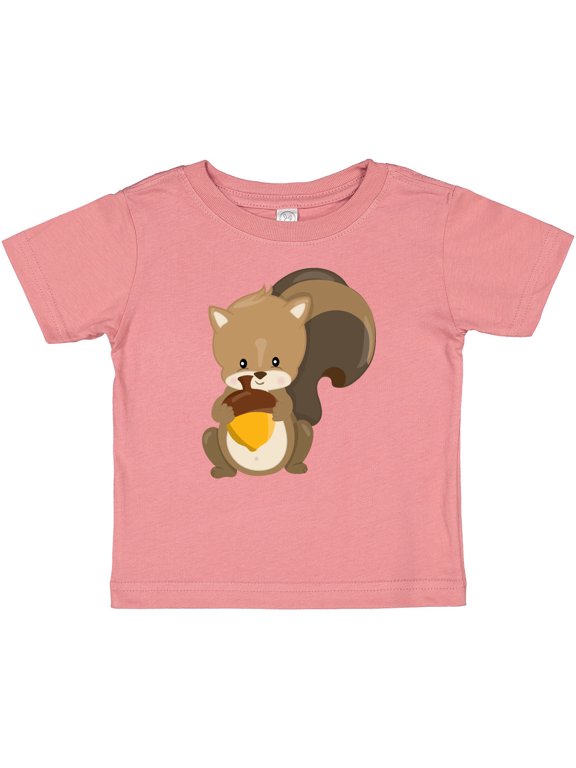 Cute Woodland Animal Squirrel Boys or Girls Baby T-Shirt