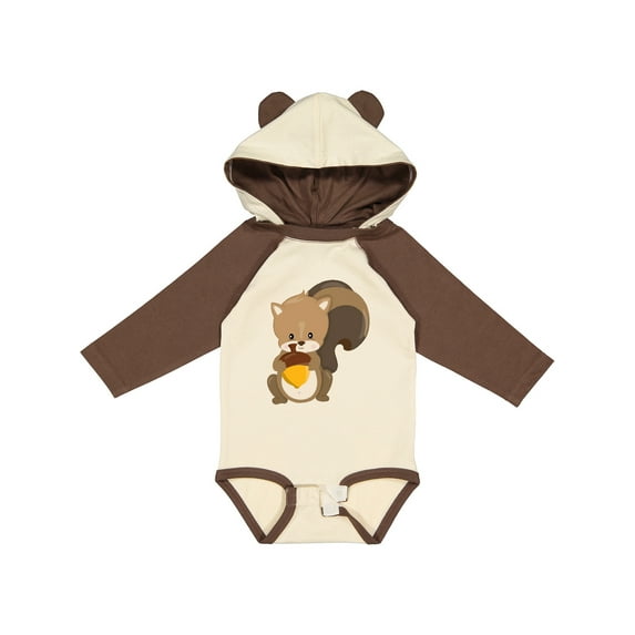 Inktastic Cute Woodland Animal Squirrel Boys or Girls Long Sleeve Baby Bodysuit