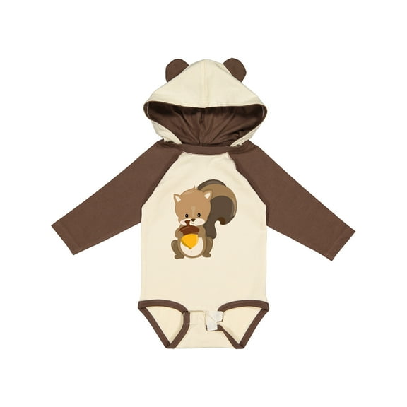 Inktastic Cute Woodland Animal Squirrel Boys or Girls Long Sleeve Baby Bodysuit