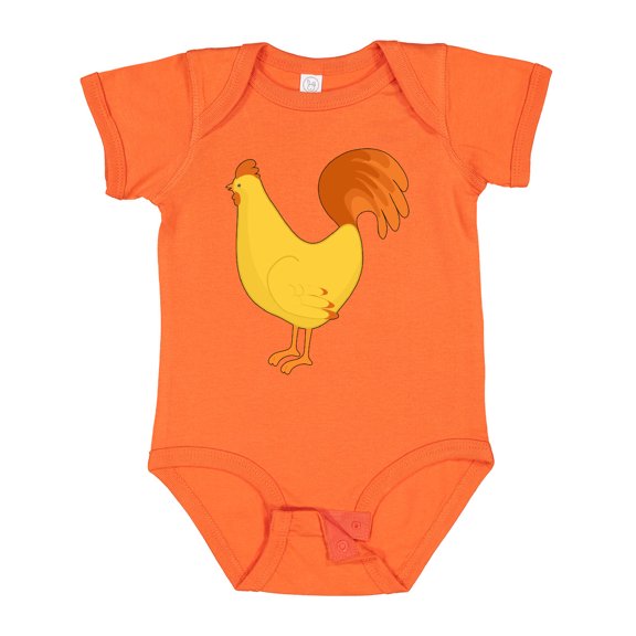 Inktastic Cute Yellow Chicken Boys or Girls Baby Bodysuit