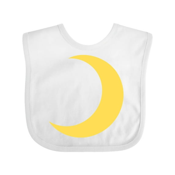 Inktastic Cute Yellow Moon Boys or Girls Baby Bib