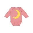 thumbnail image 1 of Inktastic Cute Yellow Moon Boys or Girls Long Sleeve Baby Bodysuit, 1 of 5