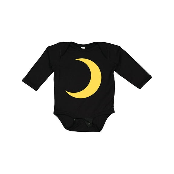 Inktastic Cute Yellow Moon Boys or Girls Long Sleeve Baby Bodysuit