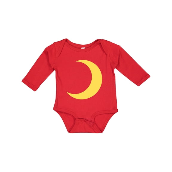 Inktastic Cute Yellow Moon Boys or Girls Long Sleeve Baby Bodysuit