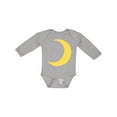 thumbnail image 1 of Inktastic Cute Yellow Moon Boys or Girls Long Sleeve Baby Bodysuit, 1 of 5