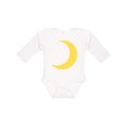 thumbnail image 1 of Inktastic Cute Yellow Moon Boys or Girls Long Sleeve Baby Bodysuit, 1 of 5