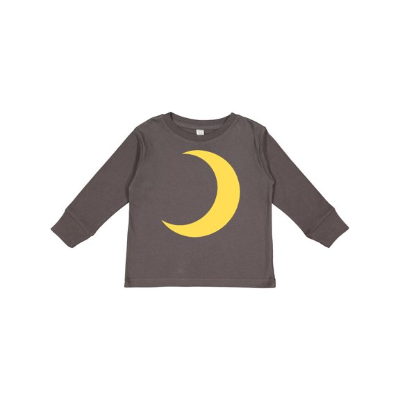 Inktastic Cute Yellow Moon Boys or Girls Long Sleeve Toddler T-Shirt