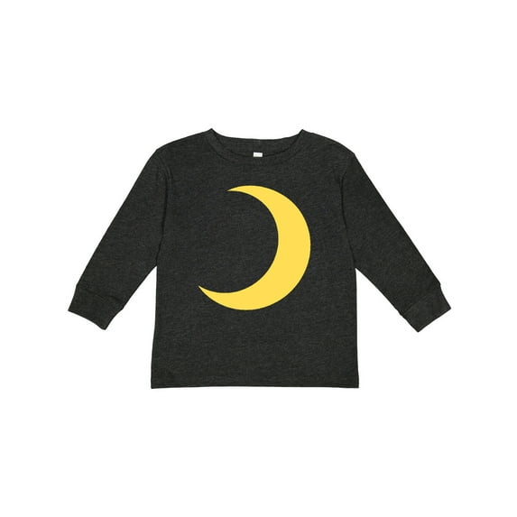 Inktastic Cute Yellow Moon Boys or Girls Long Sleeve Toddler T-Shirt