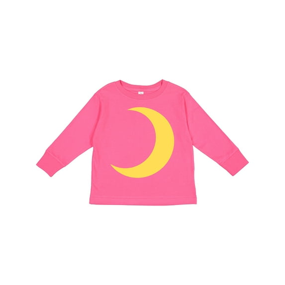 Inktastic Cute Yellow Moon Boys or Girls Long Sleeve Toddler T-Shirt