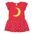 thumbnail image 1 of Inktastic Cute Yellow Moon Gift Baby Girl Dress, 1 of 4