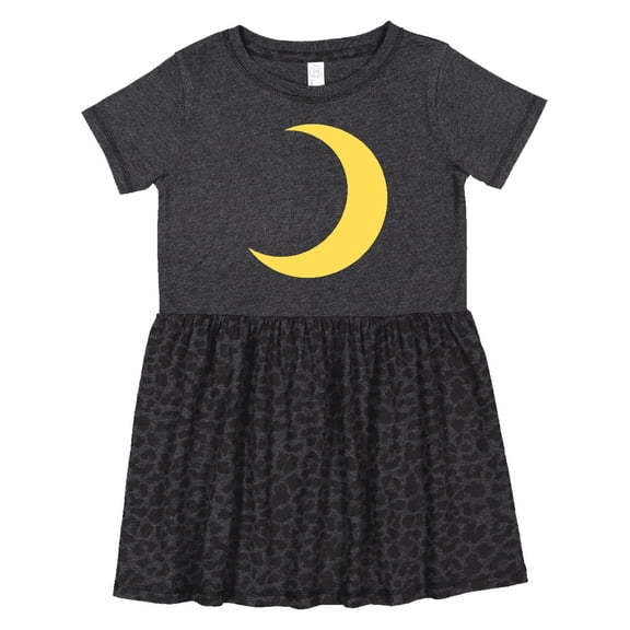 Inktastic Cute Yellow Moon Girls Toddler Dress