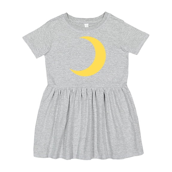 Inktastic Cute Yellow Moon Girls Toddler Dress