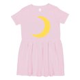thumbnail image 1 of Inktastic Cute Yellow Moon Girls Toddler Dress, 1 of 5