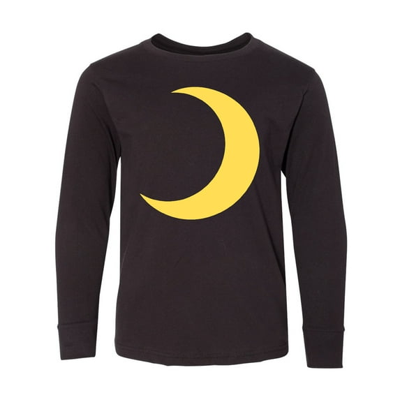 Inktastic Cute Yellow Moon Long Sleeve Youth T-Shirt