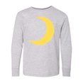 thumbnail image 1 of Inktastic Cute Yellow Moon Long Sleeve Youth T-Shirt, 1 of 5