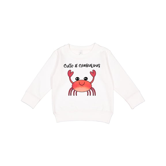 Inktastic Cute and Crabulous Funny Crab Toddler Sweatshirt