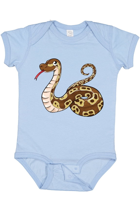 Cute and Cuddly Ball Python Snake Boys or Girls Baby Bodysuit