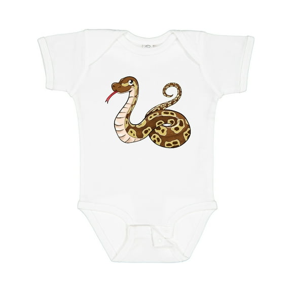 Inktastic Cute and Cuddly Ball Python Snake Boys or Girls Baby Bodysuit
