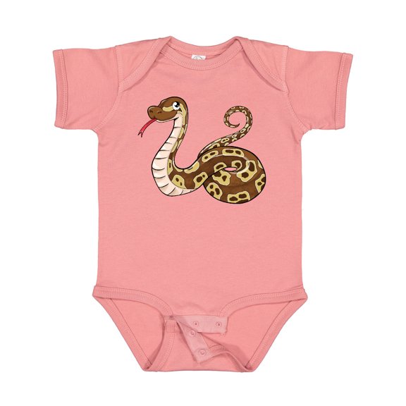 Inktastic Cute and Cuddly Ball Python Snake Boys or Girls Baby Bodysuit