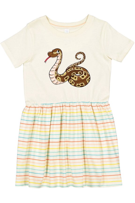 Cute and Cuddly Ball Python Snake Girls Toddler Dress