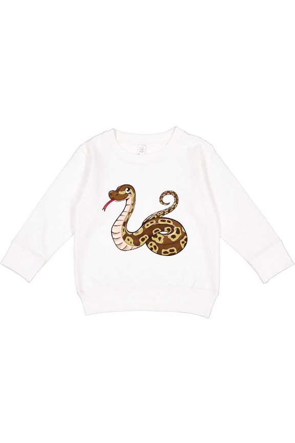 Cute and Cuddly Ball Python Snake Toddler Sweatshirt