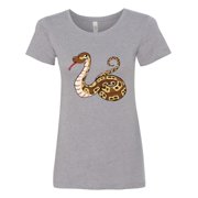 Inktastic Cute and Cuddly Ball Python Snake Womens T-Shirt