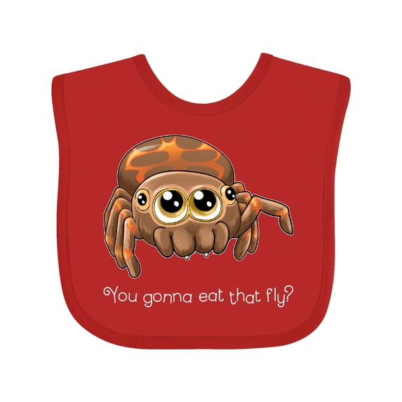 Inktastic Cute and Hungry Spider Boys or Girls Baby Bib