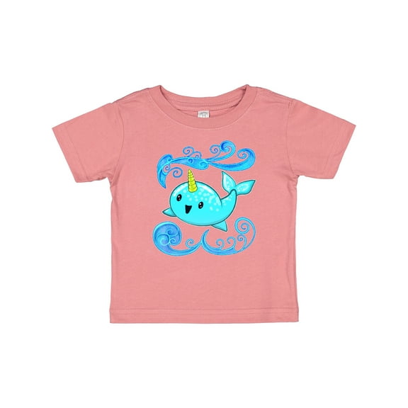 Inktastic Cute and Playful Narwhal Boys or Girls Baby T-Shirt