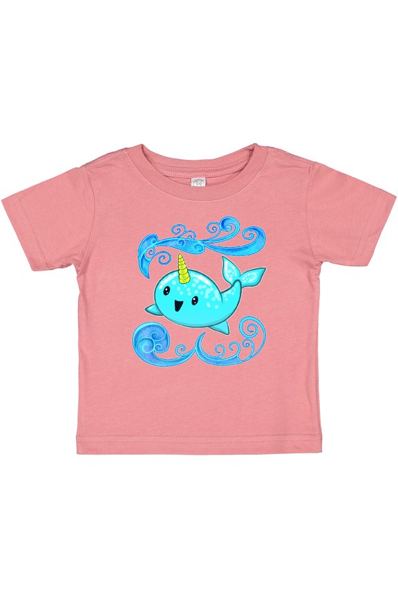 Cute and Playful Narwhal Boys or Girls Baby T-Shirt