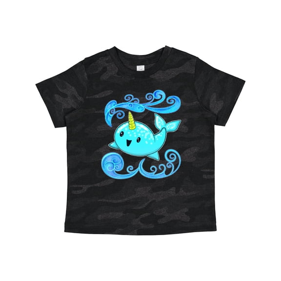 Inktastic Cute and Playful Narwhal Boys or Girls Toddler T-Shirt