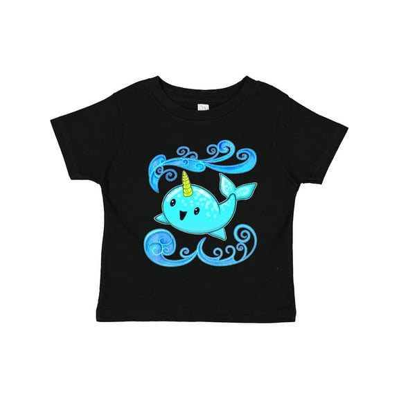 Inktastic Cute and Playful Narwhal Boys or Girls Toddler T-Shirt