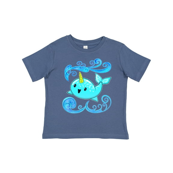 Inktastic Cute and Playful Narwhal Boys or Girls Toddler T-Shirt